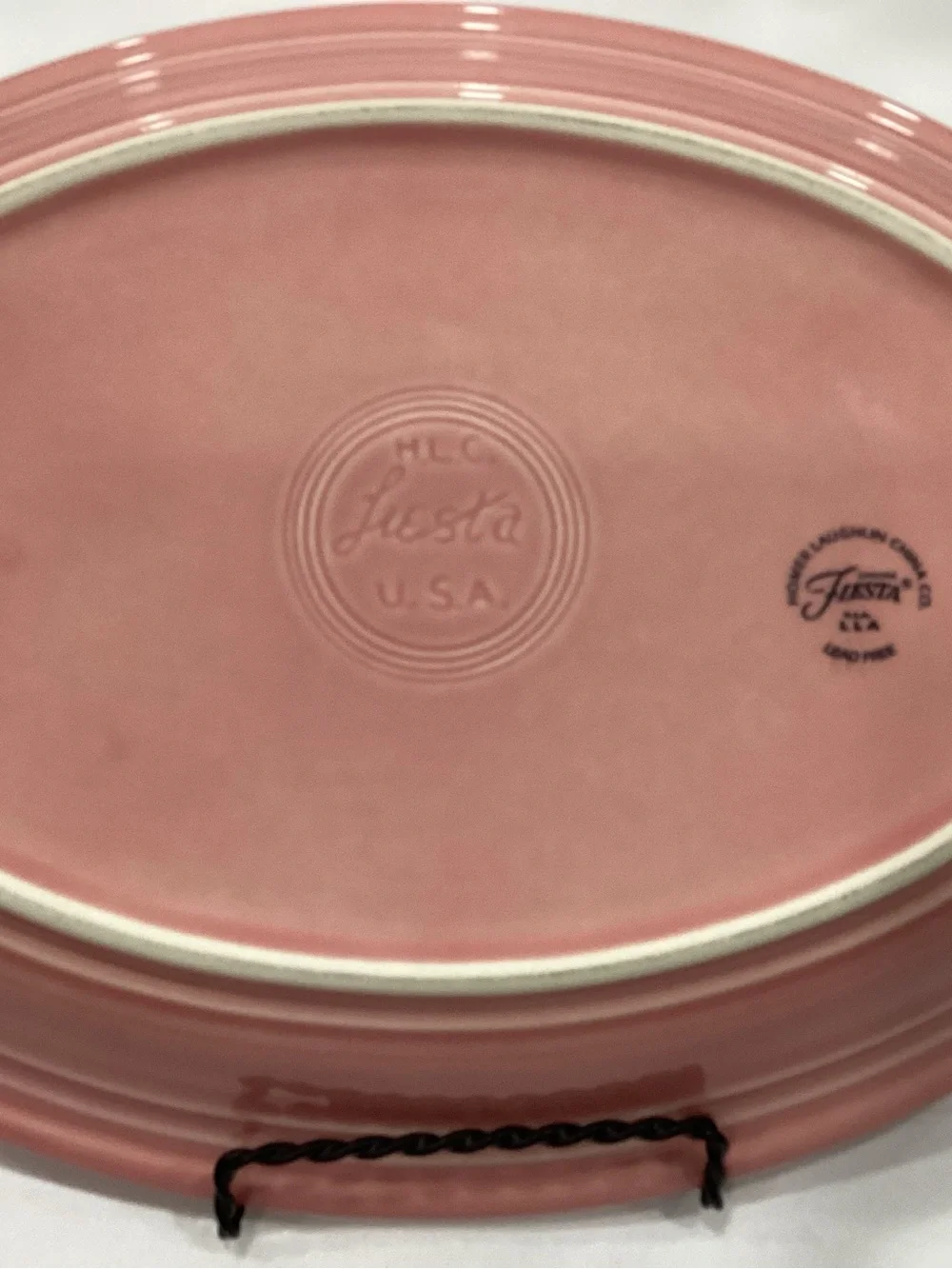 Classic Fiesta Rose colored Ceramic Serving Platter